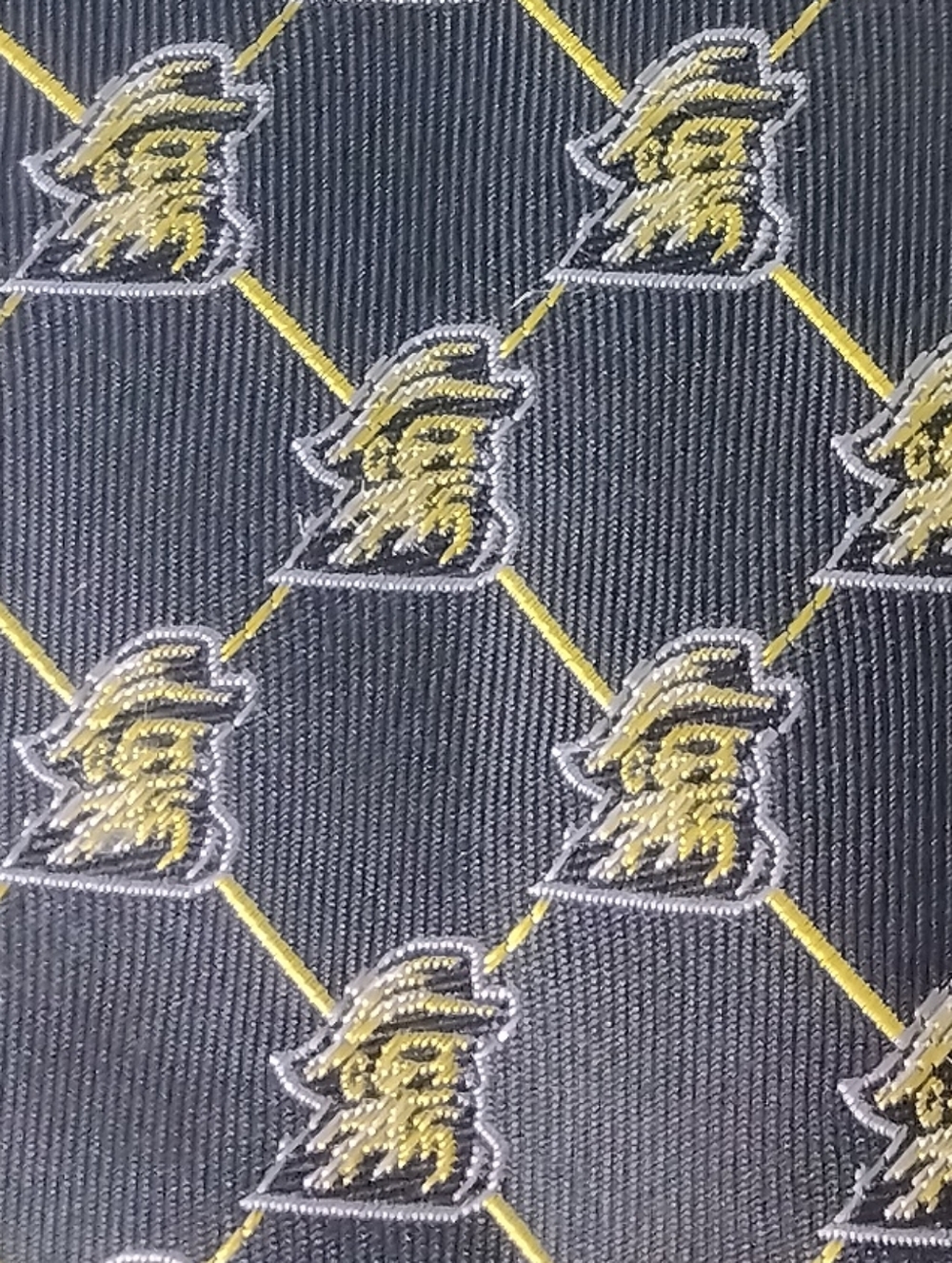 Appalachian State University Mountaineer Necktie Black & Gold Logo Men's Tie 58"